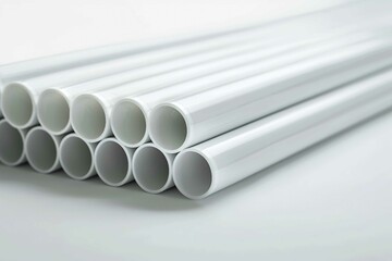 PVC Pipes, isolated on white