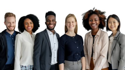 A group of people are smiling for a photo