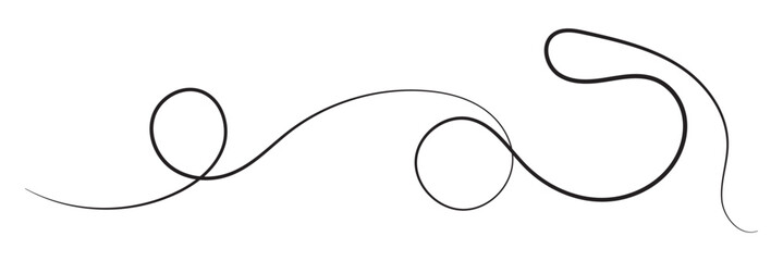 Line squiggle vector decoration element