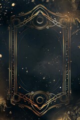 Black and Gold Background With Gold Frame