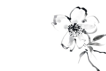 Flower Japanese minimal chandelier blossom anemone. - obrazy, fototapety, plakaty