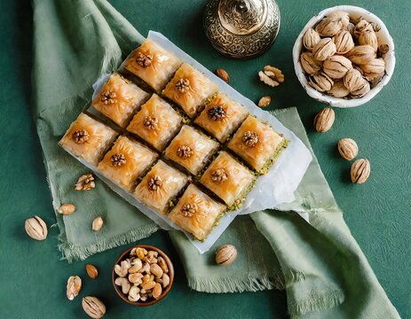 pastry arranged on table