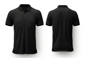 Naklejka premium Black polo shirts t-shirt sleeve black.