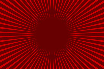 赤いコミック風の集中線のイラスト