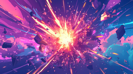 illustration of a colorful explosion	