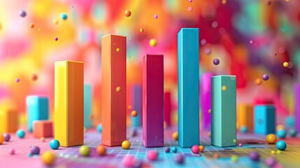 Colorful bar chart showing data trends