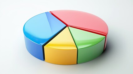 Colorful pie chart showing market share distribution