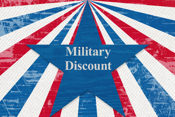 Military Discount with red and blue stripes