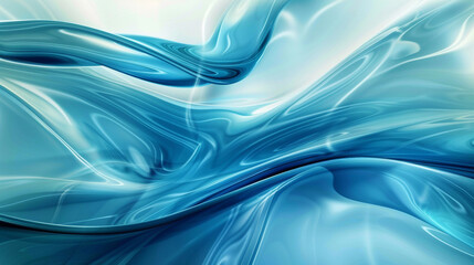 Soft Turquoise Blue Smooth Fluid Wave Aesthetic