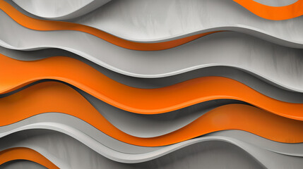Orange and Grey Flowing Wave Background