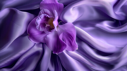 Silky Swirl Wave Background in Purple