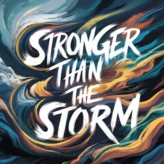 Stronger than the storm message, positive message, uplifting, affirmation