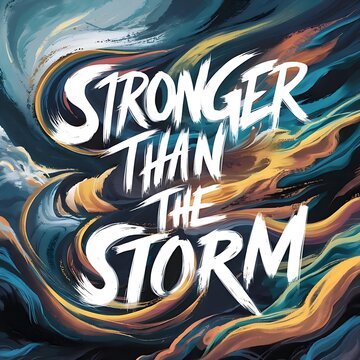 Stronger than the storm message, positive message, uplifting, affirmation
