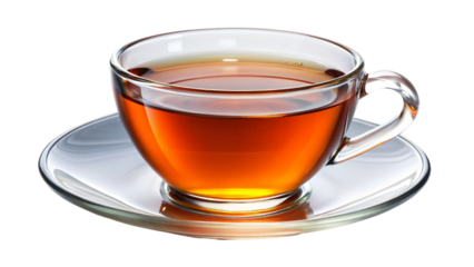 steaming black tea to hot beverages in white cups sit on saucers