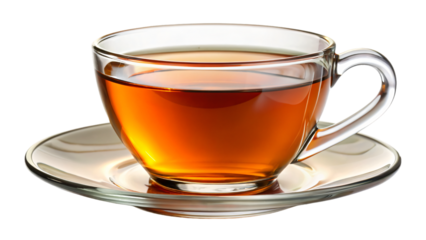 steaming black tea to hot beverages in white cups sit on saucers