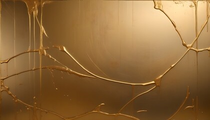 3D background abstract website header art golden plaster illustration, AI generated