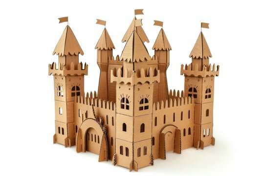 Castle cardboard architecture building.