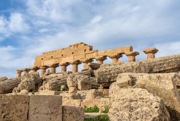 view of Temple C at Selinunte in Sicily