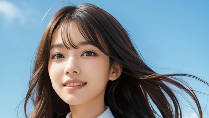 日本人の働く若い女性