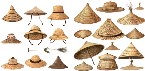 Farmers gardening hats. Asian japan hat and and female straw cap,