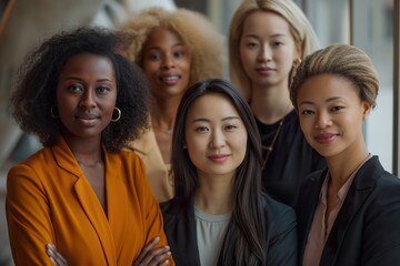 Obraz premium Business Women Business Leadership advertise analytical prowess, nurturing a dynamic network of professionals dedicated to the principles of Business Teamwork.