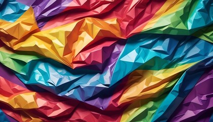 3D background abstract artistic colorful foil illustration pattern, AI generated