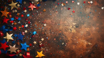 A Colorful Background of a memorial day celebration Poster with the Text space