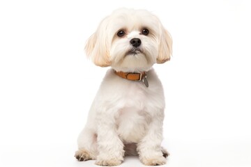 Obraz premium Shih tsu wearing collar with name tag mammal animal puppy.