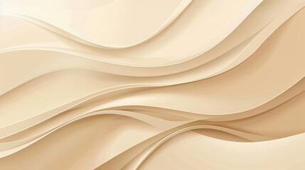 Obraz premium Sleek and Classic Beige Minimal Wave Design in Vector Background.