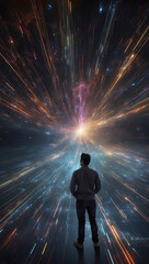 person in a Interstellar Data Stream: Illuminating the Cosmos