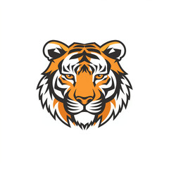 tiger head logo isolated on white background

