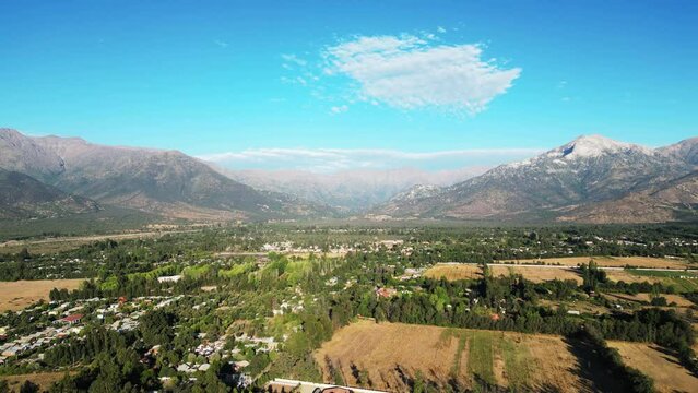 harvest and agriculture in the commune of Pirque, country of Chile