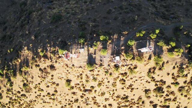 Telephone antennas in the commune of Pirque, country of Chile