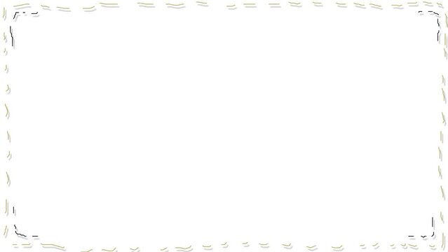 An animated frame imitates the movement of small short lines along the edges of the image.