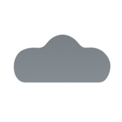 cloud 3d icon and illustration
