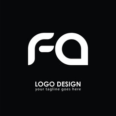 FA FA Logo Design, Creative Minimal Letter FA FA Monogram