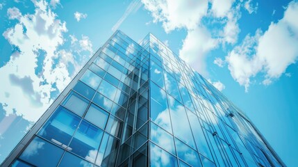 Corporate office building with glass facade