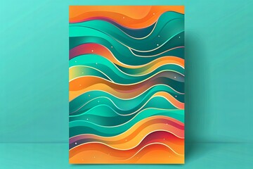 80s Retro Dance Event Flyer: Teal and Orange Psychedelic Gradients