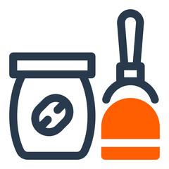 Coffee Scoop Measuring Utensil Icon Illustration