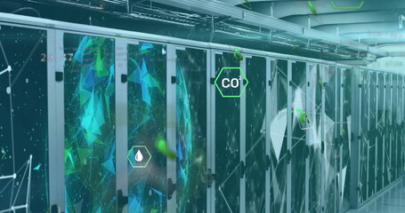 Image of data processing over computer servers