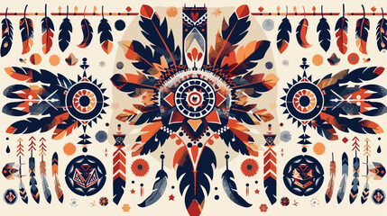 Native American ethnic pattern for design Vector illustration