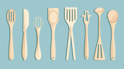 Natural kitchen utensils on color background. Zero wa