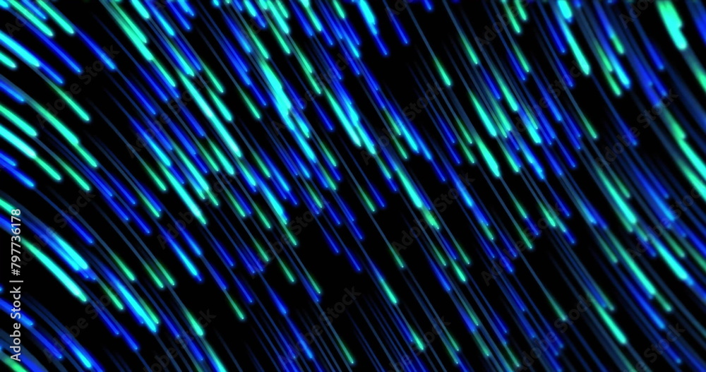Poster image of dynamic wave pattern and lines moving in circular motion against black background