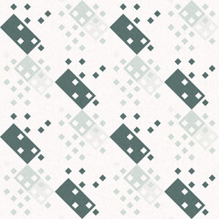 Simple glitch geometric seamless abstract pattern with playful woven summer color. Bright whimsical gender neutral bold irregular shape textile Cotton effect background. 