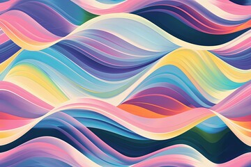 80s Dance Party: Retro Gradient Creative Wave Pattern in Vibrant Psychedelic Colors