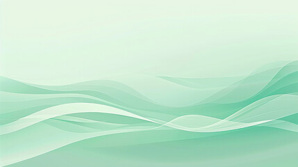 Ultra HD pale mint green minimal wave, premium vector style.