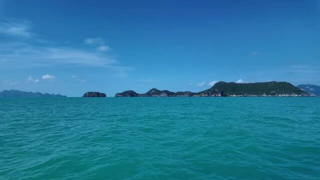 Breath-taking image of Mu Ko Ang Thong National Marine Park in Thailand, with its stunning azure waters.