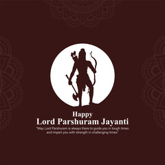Vector illustration of Lord Parshuram Jayanti social media feed template