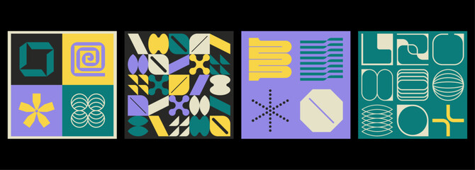 A collection of sleek and contemporary abstract designs featuring vibrant colors, minimalist elements, and geometric patterns. Perfect for modern book covers, album art, or digital backgrounds.