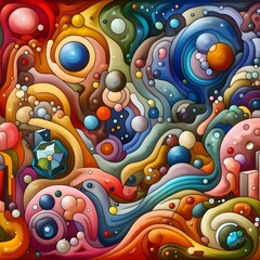 Obraz premium Vibrant Abstract Mineral Multicolored Collection High Quality Images